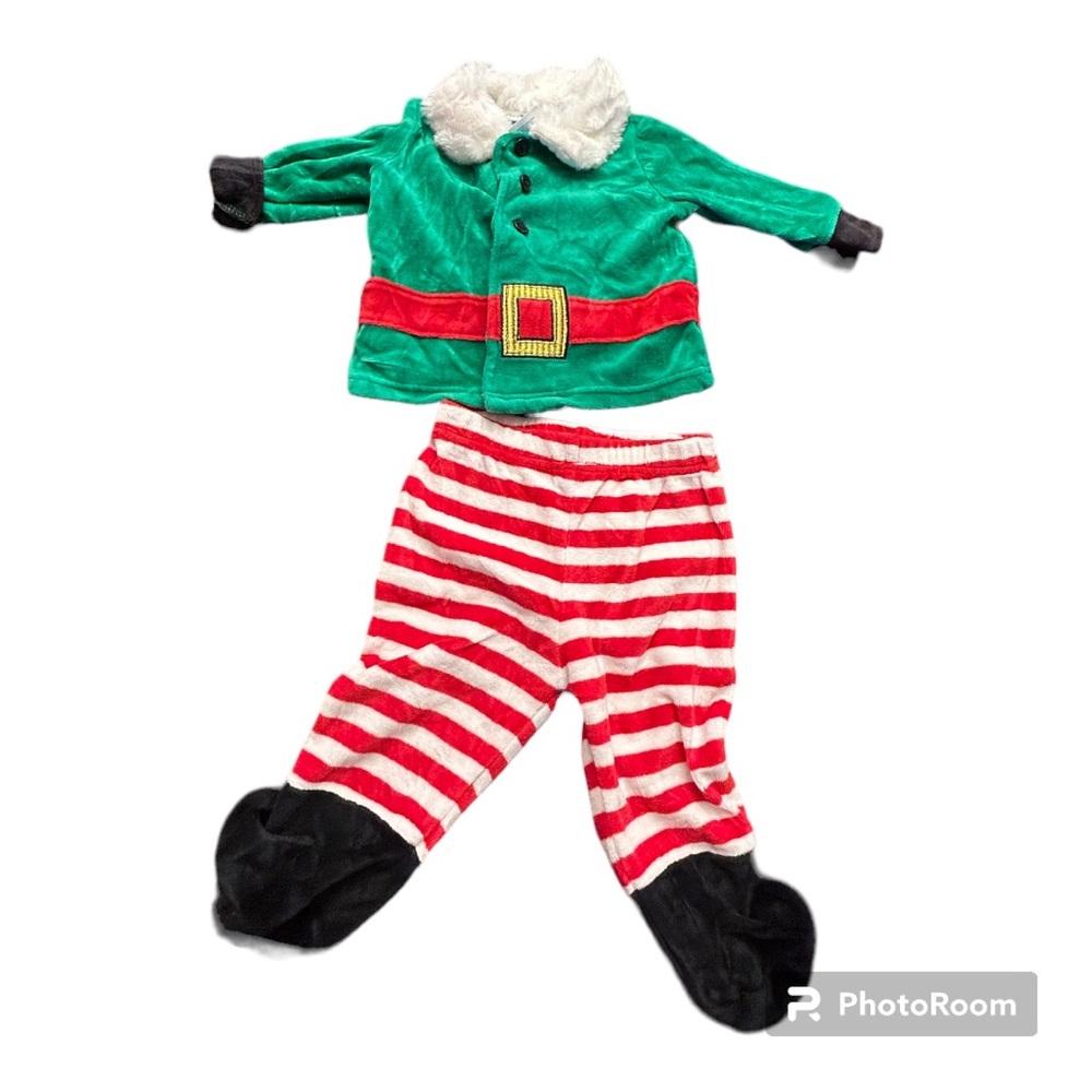 Christmas Elf Footed 2-Piece Outfit (3-6 mos)